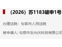 一光伏企業(yè)被申請破產(chǎn)！
