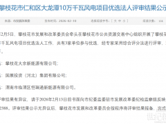 這家企業中選!四川100MW風電項目指標